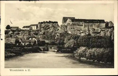 Ak Wendelstein an der Unstrut Kaiserpfalz Burgenlandkreis, Teilansicht, Mauern