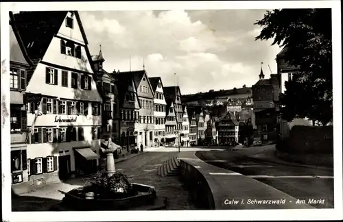 Ak Calw im Nordschwarzwald, Am Markt, Lebensmittelgeschäft