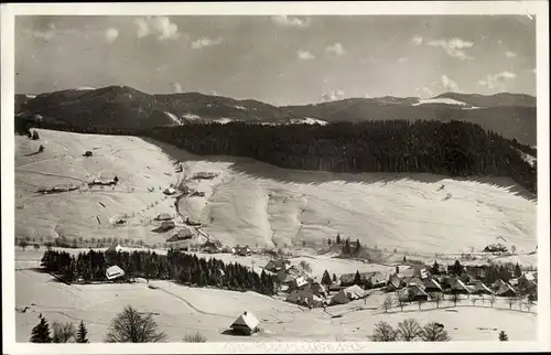 Ak Todtnauberg Todtnau im Schwarzwald, Ort mit Umgebung im Winter