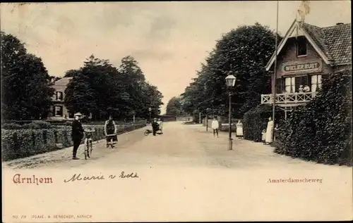 Ak Arnhem Gelderland Niederlande, Amsterdamscheweg