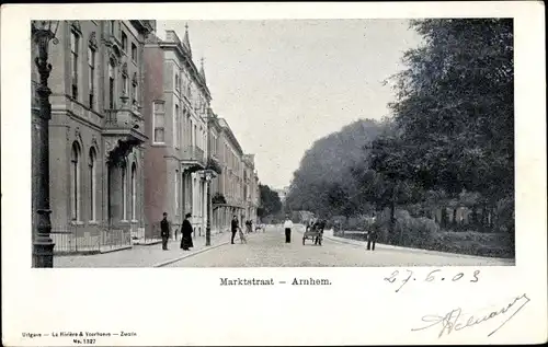 Ak Arnhem Gelderland Niederlande, Marktstraat