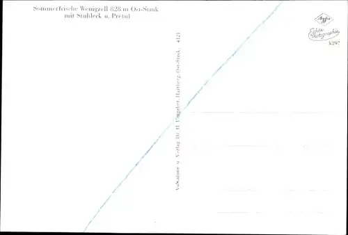 Ak Wenigzell Oststeiermark Österreich, Stuhleck, Pretul