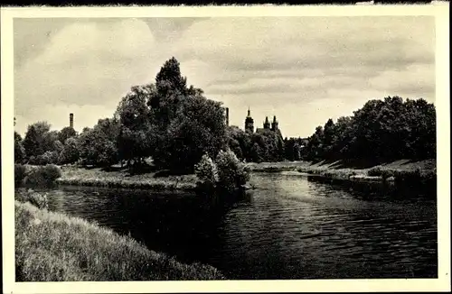 Ak Hradec Králové Königgrätz Stadt, Stok Orlice s Labem