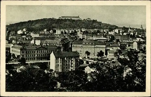 Ak Brno Brünn Südmähren, Blick gegen den Spielberg