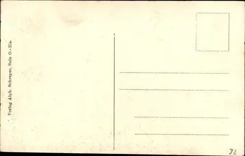 Ak Bertschwiller Bertschweiler Berrwiller Elsass Haut Rhin, Teilansicht