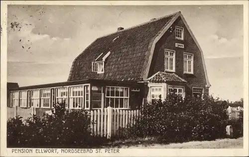 Ak Nordseebad Sankt Peter Ording, Pension Ellwort