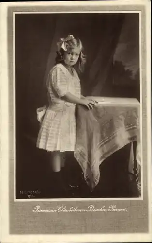 Ak Prinzessin Elisabeth von Bourbon Parma, Tochter d. Erzherzogin Maria Anna