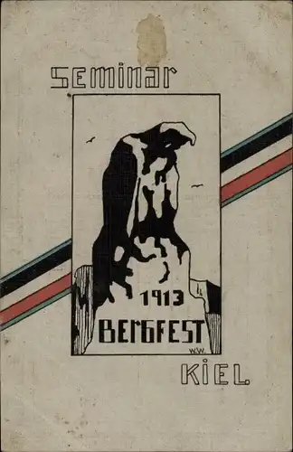 Studentika Ak Kiel in Schleswig Holstein, Seminar, Bergfest 1913