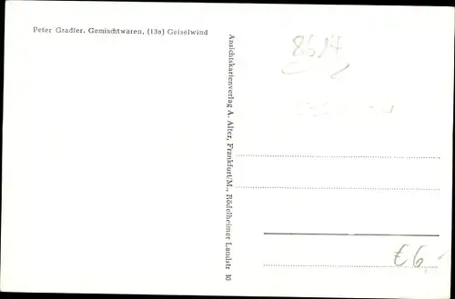 Ak Markt Geiselwind in Unterfranken Bayern, Panorama, Straßenpartie