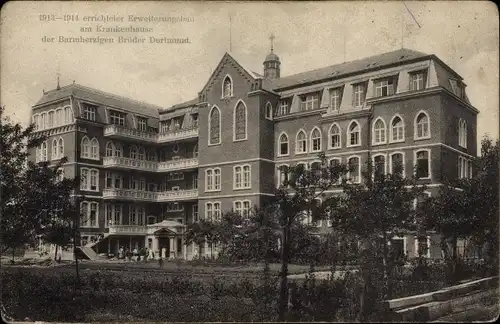 Ak Dortmund im Ruhrgebiet, Krankenhaus der Barmherzigen Brüder, Erweiterungsbau 1913-14