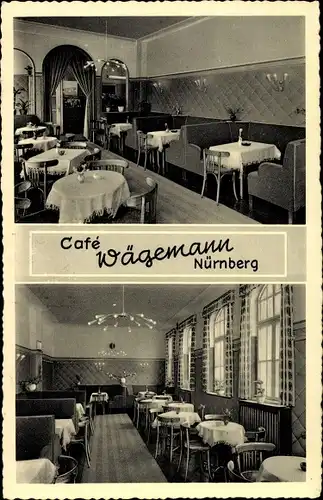 Ak Nürnberg in Mittelfranken, Café Wägemann, Fürther Str. 85