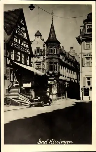 Foto Ak Bad Kissingen Unterfranken Bayern, Straßenpartie, Automobil