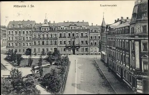 Ak Mittweida in Sachsen, Tzschirnerplatz