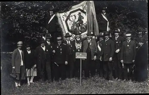 Foto Ak Feldmoching München Bayern, Schützenverein, Banner