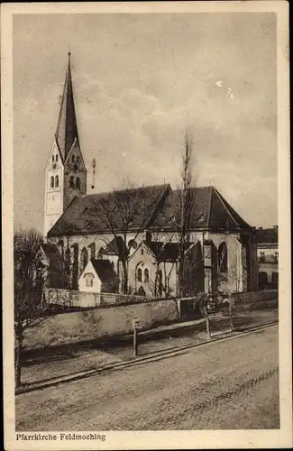 Ak Feldmoching München Bayern, Pfarrkirche