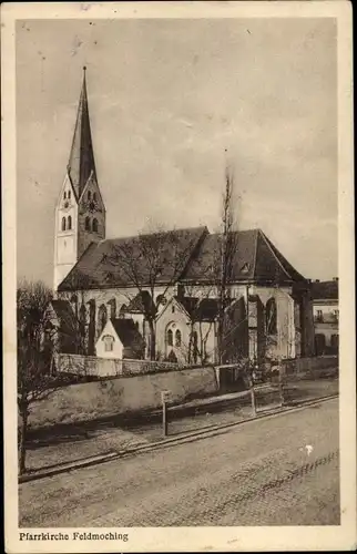 Ak Feldmoching München Bayern, Pfarrkirche