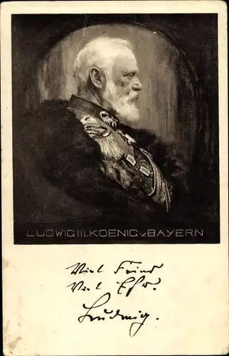 Ak Ludwig III, König von Bayern, Portrait