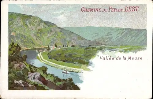 Künstler Litho D'Alesi, Hugo, Vallee de la Meuse, Chemins de Fer de l'Est, Reklame