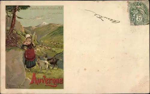 Künstler Litho D'Alesi, Hugo, Auvergne, Chemins de fer d'Orleans et PLM, Reklame