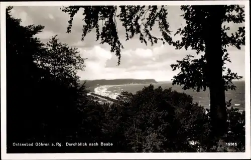 Ak Ostseebad Göhren auf Rügen, Blick nach Baabe, Küstenpartie