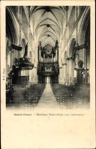 Ak Saint Omer Pas de Calais, Basilique Notre Dame