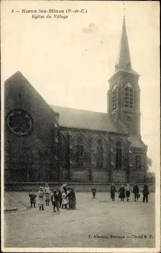 Ak Nœux Noeux les Mines Pas de Calais, Eglise du Village