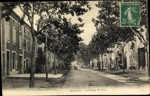 Ak Livron Drôme, Faubourg du Pont