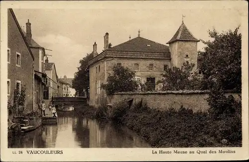 Ak Vaucouleurs Meuse, La Haute Meuse au Quai des Moulins
