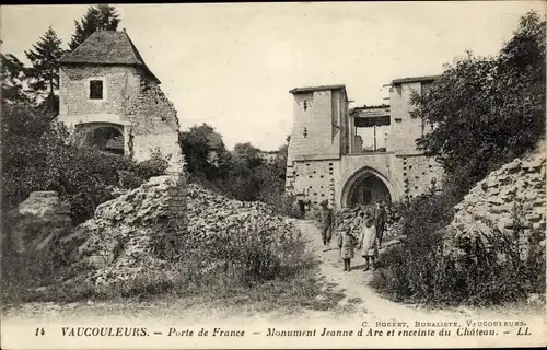 Ak Vaucouleurs Meuse, Monument Jeanne d'Arc, Le Chateau