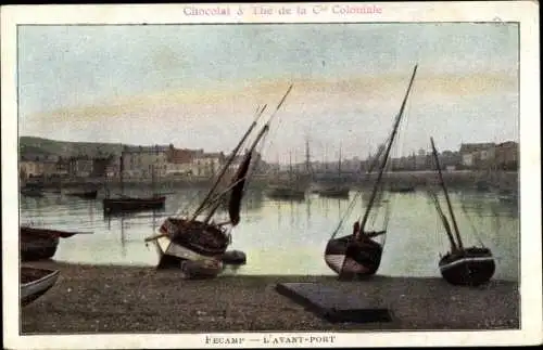 Ak Fécamp Seine Maritime, L'Avant-Port