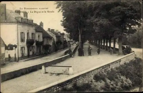 Ak Ebreuil Allier, La Digue et la Sioule, soldats francais