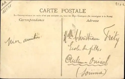 Ak Hérisson Allier, Passerelle sur l'Aumance