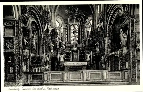 Ak Arenberg Koblenz am Rhein, Kirche, Innenansicht, Hochaltar