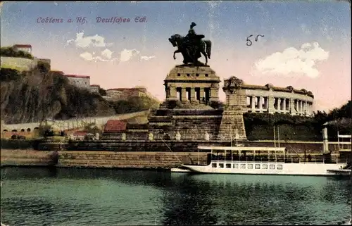 Ak Koblenz am Rhein, Deutsches Eck