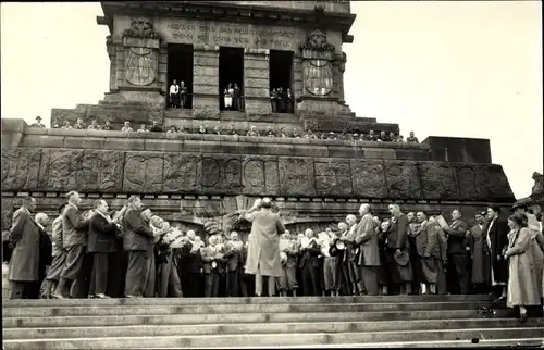 Ak Koblenz am Rhein, Deutsches Eck, Denkmal
