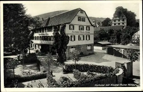 Ak Hirsau Calw im Schwarzwald, Kurhotel mit Klosterruine