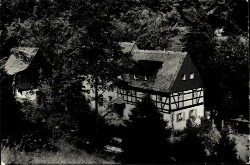 Ak Kleinhennersdorf Gohrisch in der Sächsischen Schweiz, Ferienheim Liethenmühle im Wald