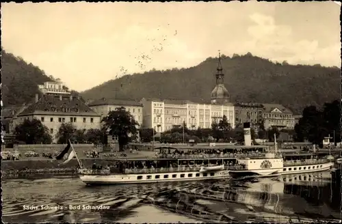 Ak Bad Schandau Sächsische Schweiz, Dampfer Dresden, Stadt