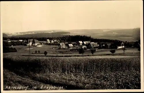 Ak Hermsdorf im Osterzgebirge, Ort mit Umgebung