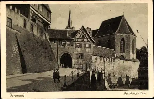 Ak Kronach im Frankenwald Bayern, Bamberger Tor