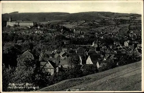 Ak Rudolstadt in Thüringen mit Ortsteil Cumbach, Panorama