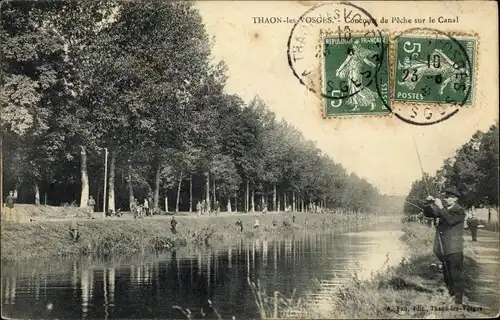 Ak Thaon les Vosges, Concour de Peche sur le Canal