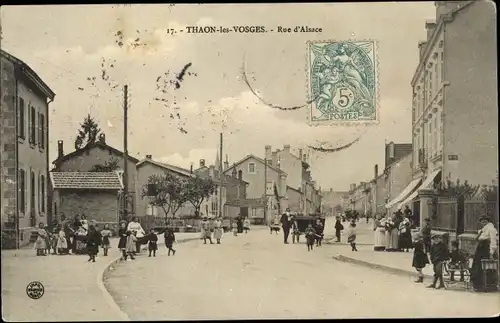 Ak Thaon les Vosges, Rue de l'Alsace