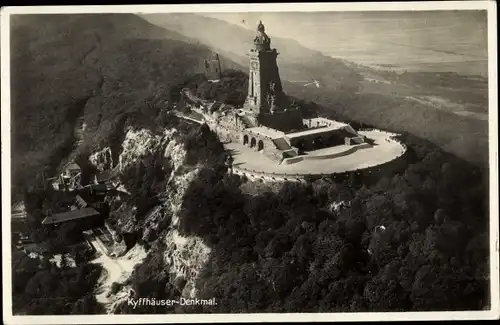 Ak Steinthaleben Kyffhäuserland in Thüringen, Kyffhäuser, Kaiser Wilhelm Denkmal, Felsen