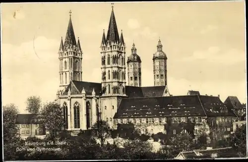 Ak Naumburg an der Saale, Dom und Gymnasium