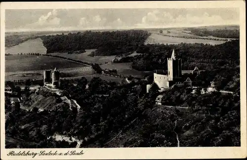 Ak Bad Kösen Naumburg an der Saale, Rudelsburg, Saaleck, Panorama