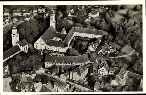 Ak Isny im Allgäu, Schloss Isny, ehem. Benediktinerkloster m. St. Georgs- u. Nikolauskirche