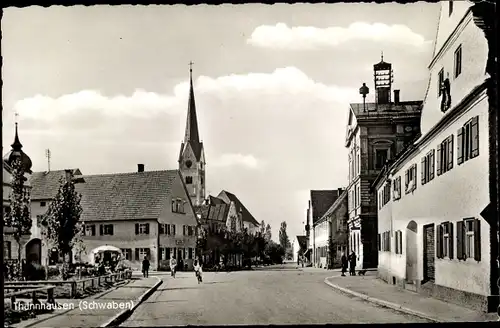 Ak Thannhausen in Schwaben, Straßenpartie