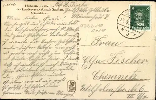 Ak Bad Gottleuba in Sachsen, Männerhäuser