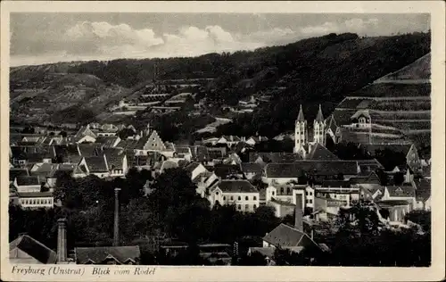 Ak Freyburg an der Unstrut, Blick vom Rödel auf den Ort